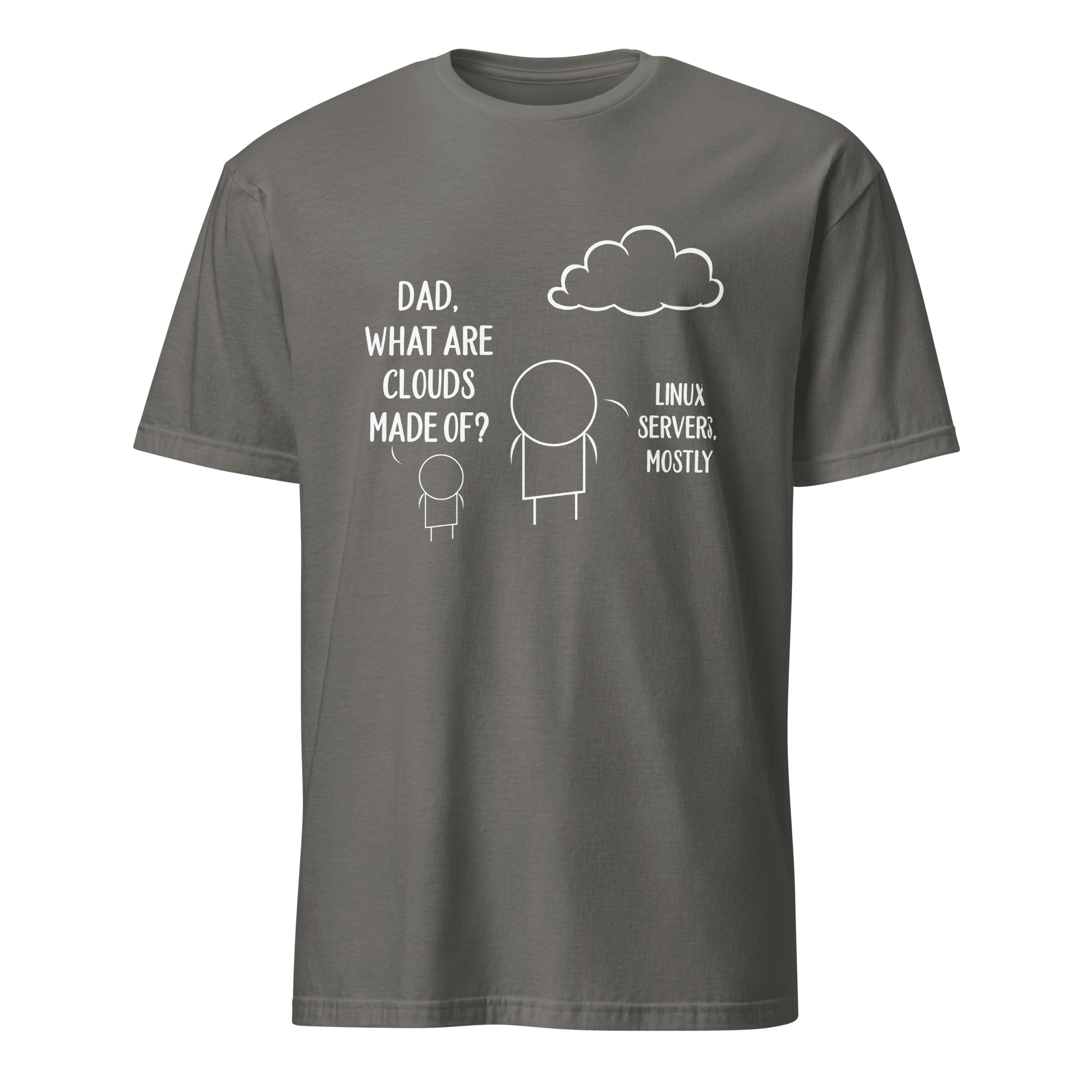 Clouds Made Of Linux cartoon cloud devops - Developer T-shirt - techmerch.io