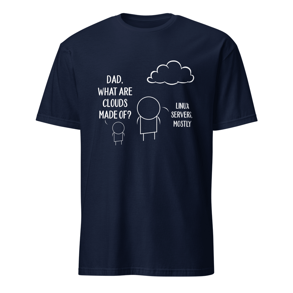 Clouds Made Of Linux cartoon cloud devops - Developer T-shirt - techmerch.io