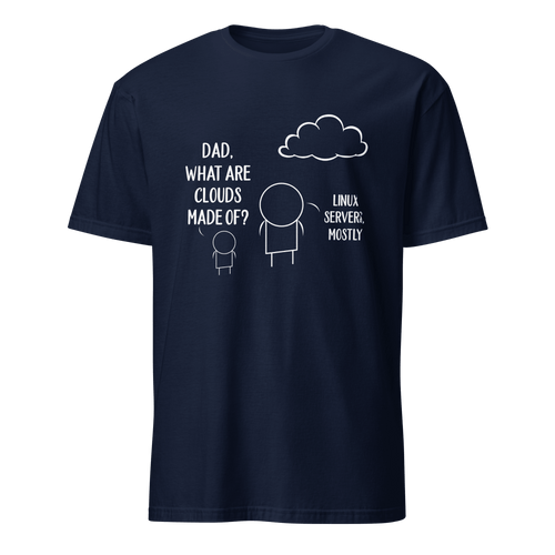 Clouds Made Of Linux cartoon cloud devops - Developer T-shirt - techmerch.io