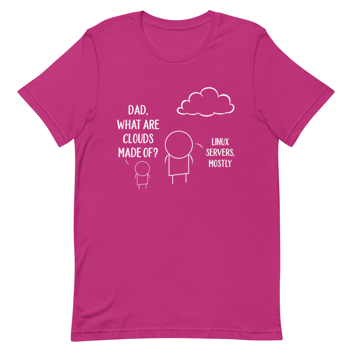 Clouds Made Of Linux cartoon cloud devops - Developer T-shirt - techmerch.io