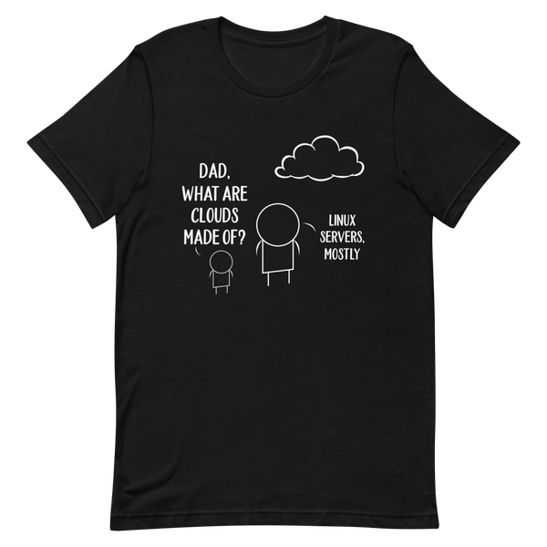 Clouds Made Of Linux cartoon cloud devops - Developer T-shirt - techmerch.io