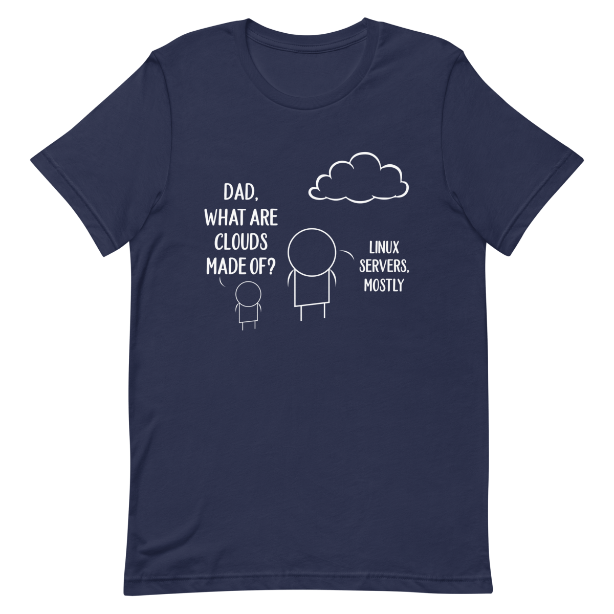Clouds Made Of Linux cartoon cloud devops - Developer T-shirt - techmerch.io