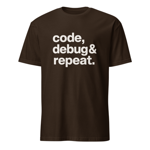 Code Debug & Repeat code debugging full - search code debug and repeat - Developer T-shirt - techmerch.io