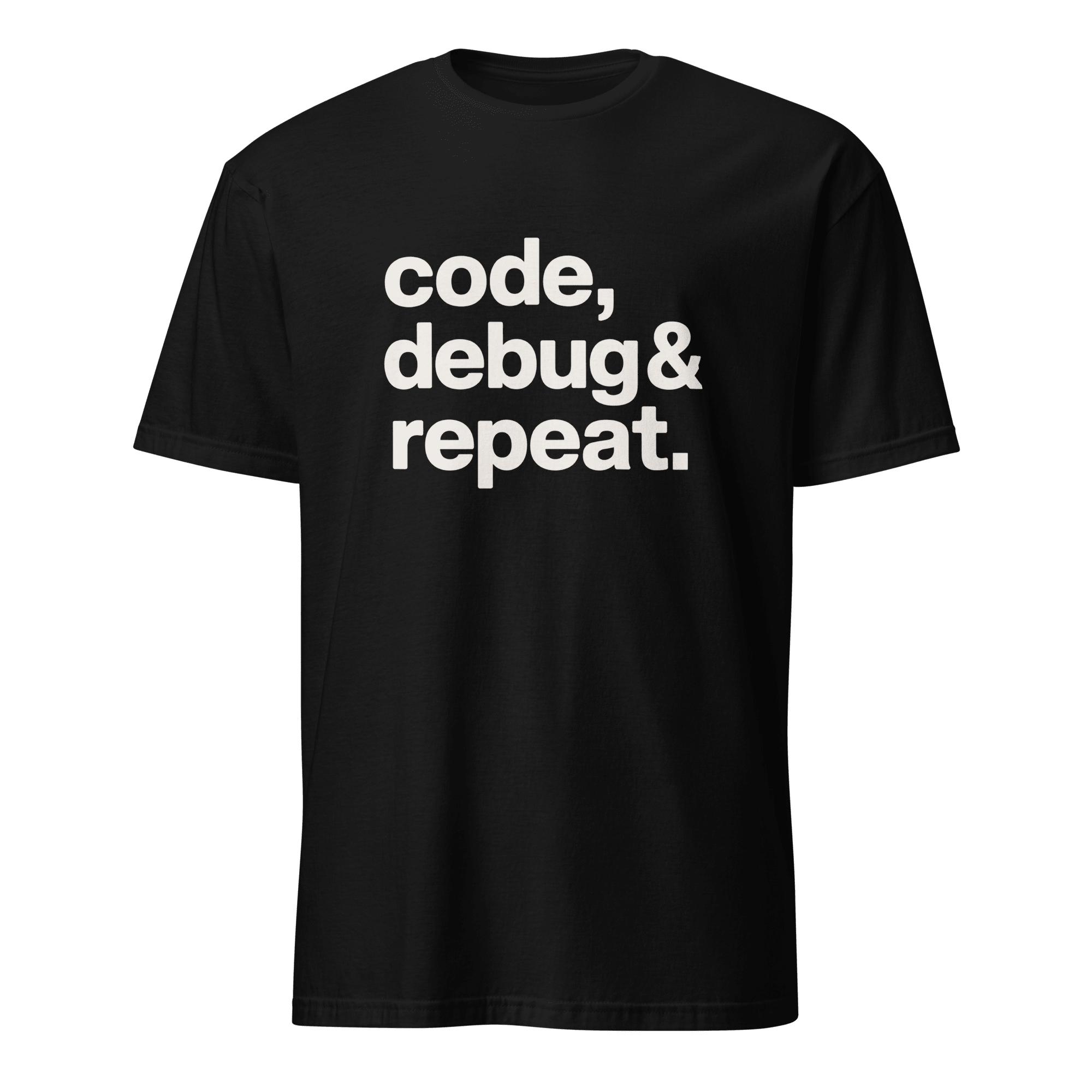 Code Debug & Repeat code debugging full - search code debug and repeat - Developer T-shirt - techmerch.io