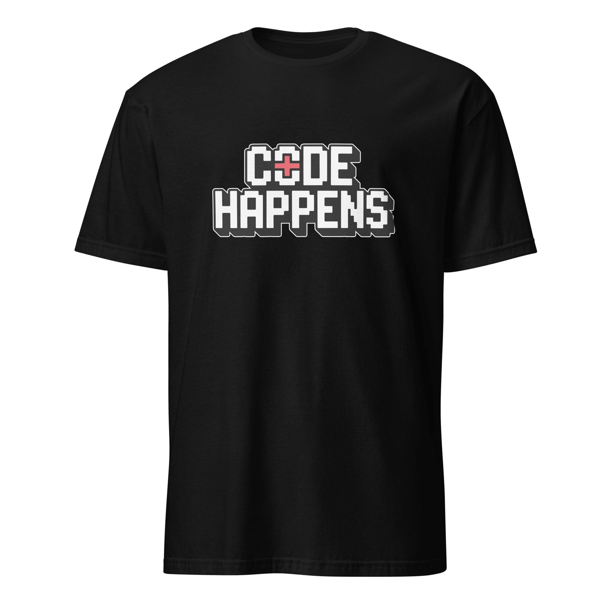 Code Happens code deadpan full - search code happens - Developer T-shirt - techmerch.io