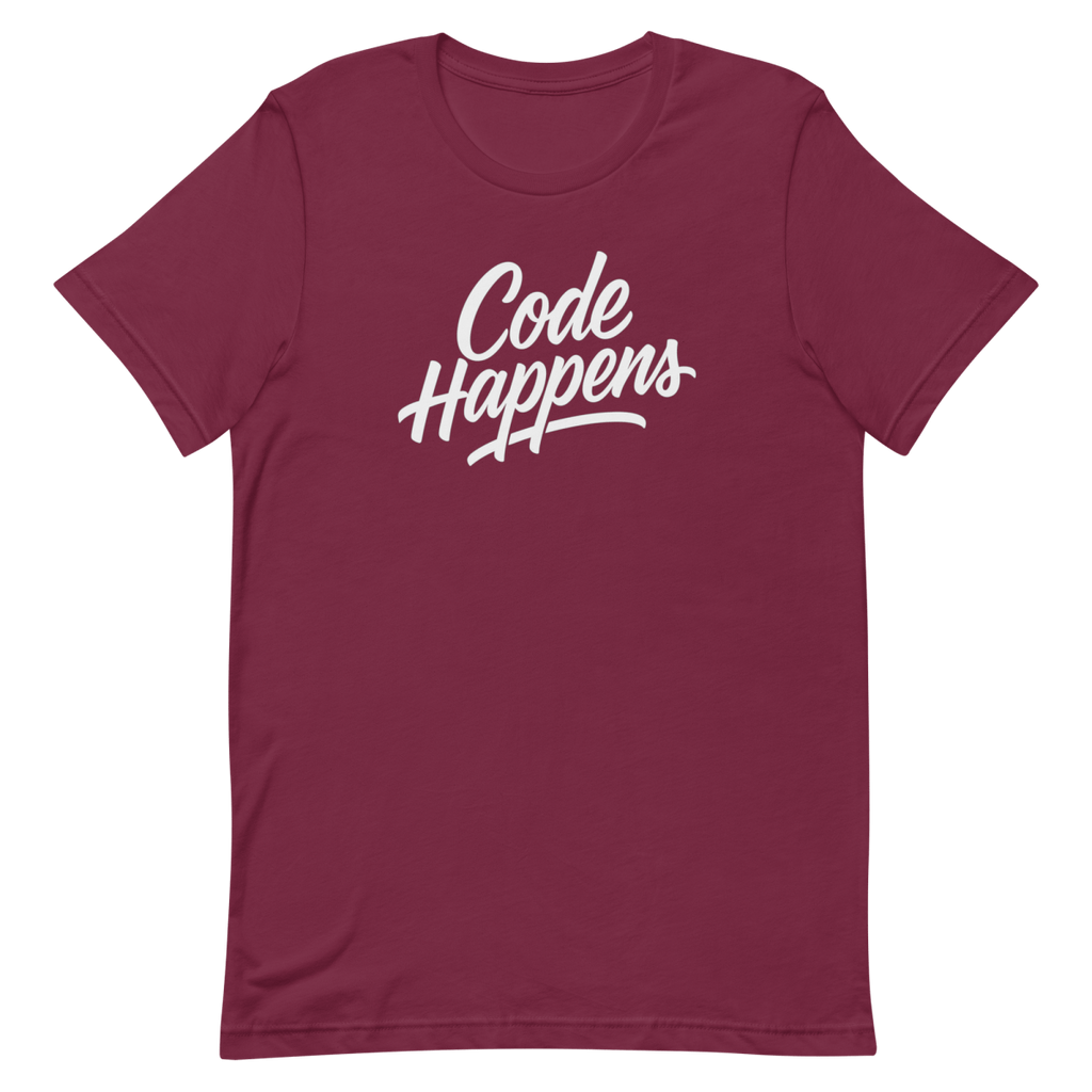 Code Happens coding developer funny - Developer T-shirt - techmerch.io