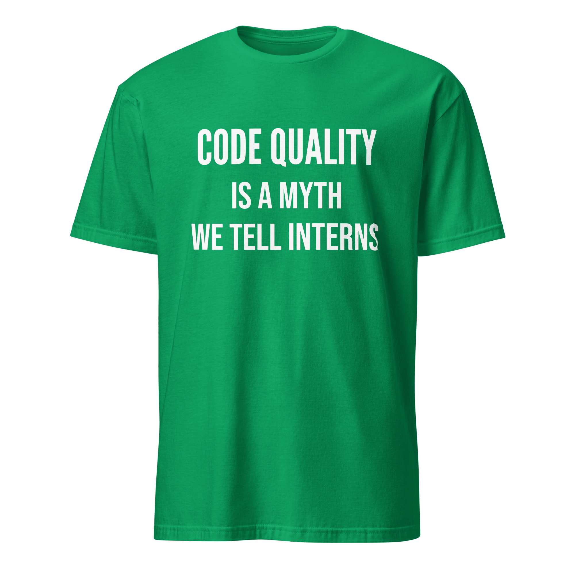 Code Quality Is Myth architecture code full - search code quality is a myth we tell interns - Developer T-shirt - techmerch.io
