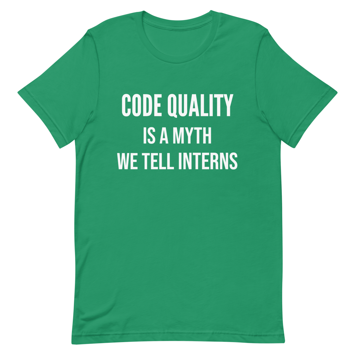 Code Quality Is Myth architecture clever coding - Developer T-shirt - techmerch.io