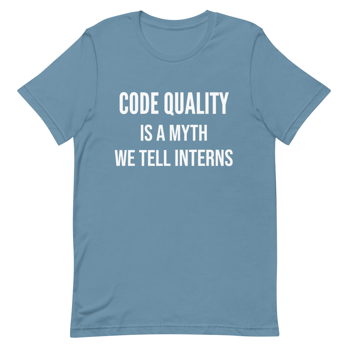 Code Quality Is Myth architecture clever coding - Developer T-shirt - techmerch.io