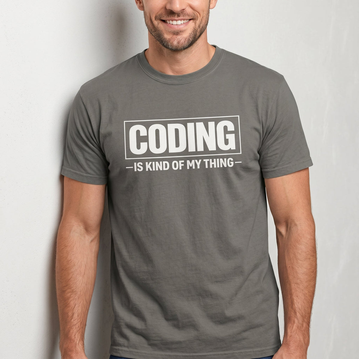 Coding Is My Thing deadpan full - search coding is kind of my thing minimalist - Developer T-shirt - techmerch.io