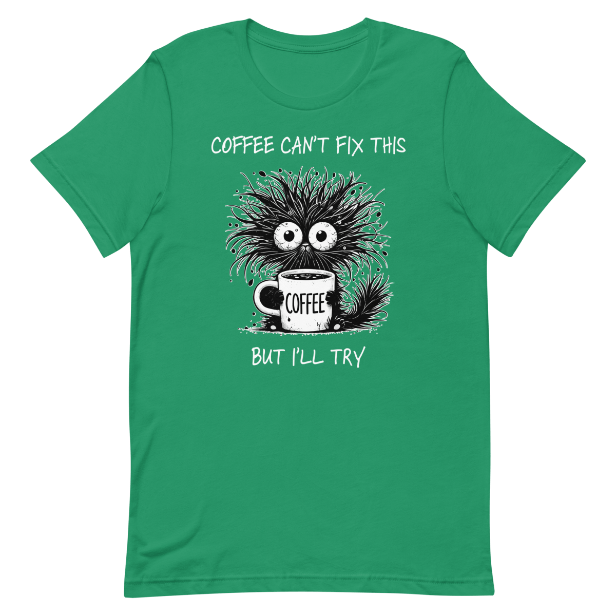 Coffee Can’t Fix This cartoon coffee debugging - Developer T-shirt - techmerch.io
