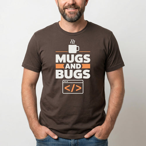 Coffee Mugs And Bugs bugs cartoon coffee - Developer T-shirt - techmerch.io