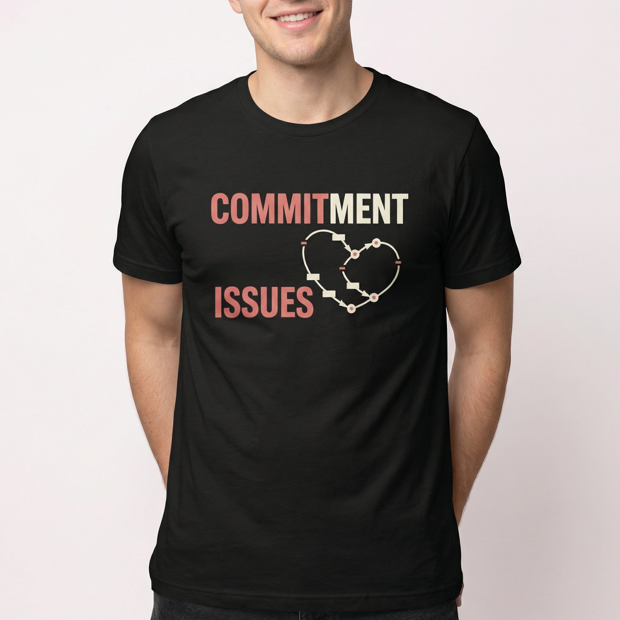 Commitment Issues code deadpan full - search commitment issues - Developer T-shirt - techmerch.io
