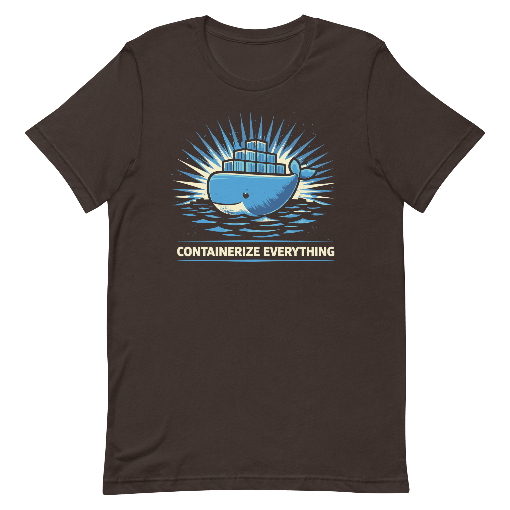 Containerize Everything cartoon devops docker - Developer T-shirt - techmerch.io