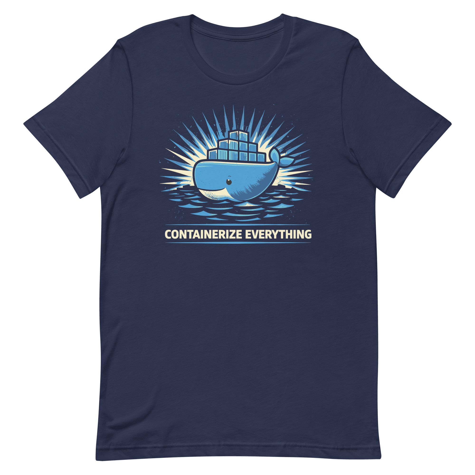Containerize Everything cartoon devops docker - Developer T-shirt - techmerch.io