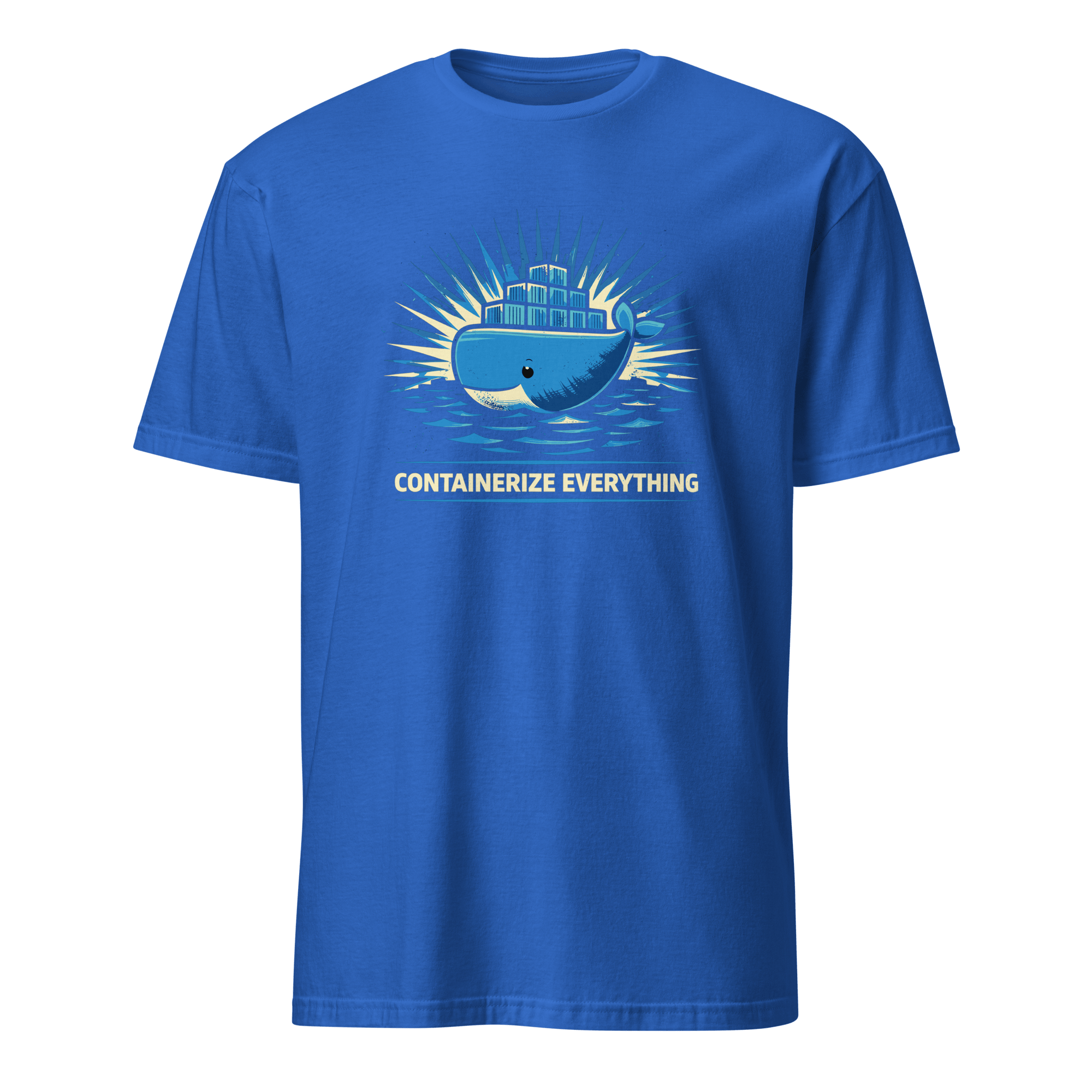 Containerize Everything cartoon devops docker - Developer T-shirt - techmerch.io