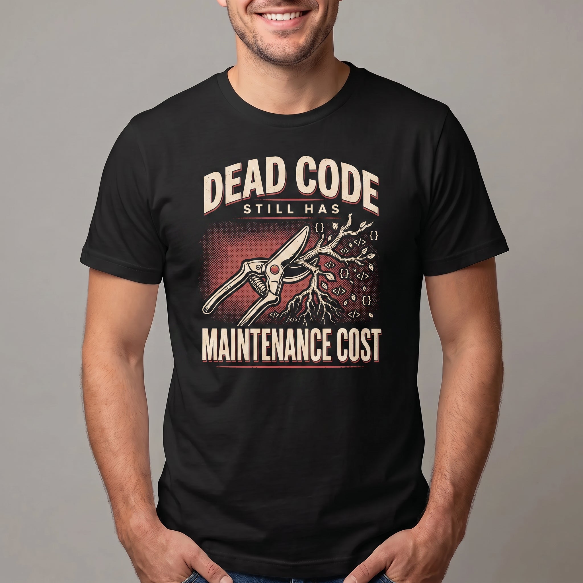 Dead Code Still Has Cost architecture code deadpan - Developer T-shirt - techmerch.io