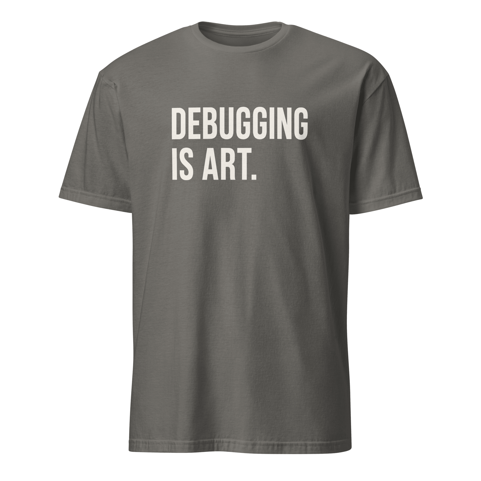 Debugging Is Art debugging minimalist statement - Developer T-shirt - techmerch.io