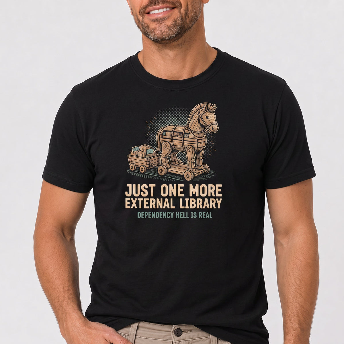 Dependency Hell Is Real backend code full-search Just One More External Library Dependency Hell Is Real - Developer T-shirt - techmerch.io