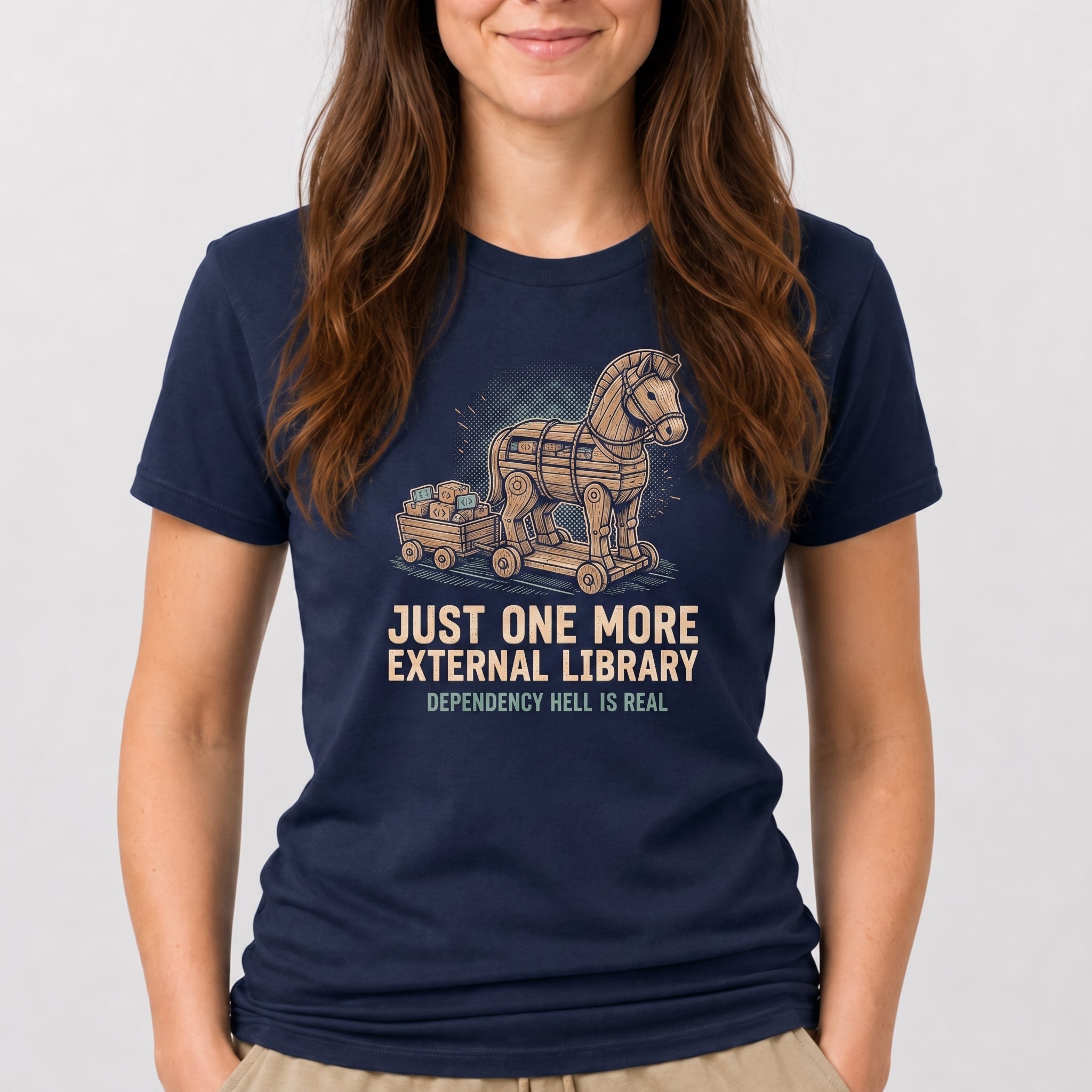 Dependency Hell Is Real backend code full-search Just One More External Library Dependency Hell Is Real - Developer T-shirt - techmerch.io