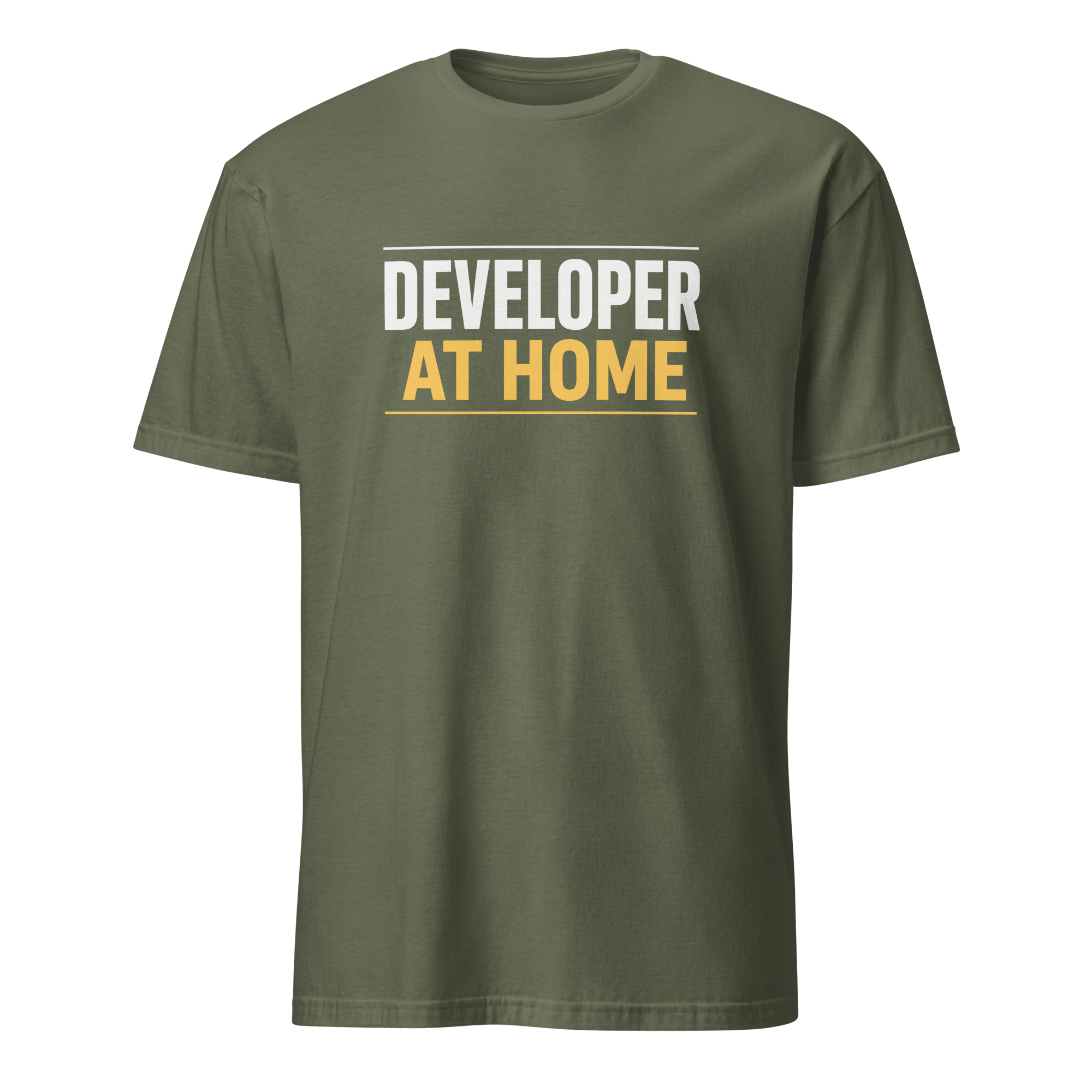 Developer at Home code satire worklife - Developer T-shirt - techmerch.io