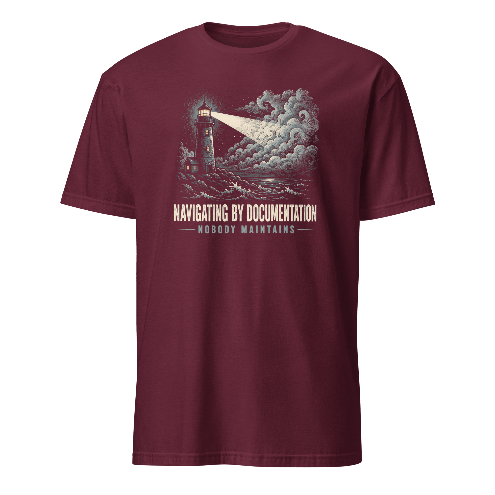 Docs Nobody Maintains code debugging full-search Navigating by Documentation Nobody Maintains - Developer T-shirt - techmerch.io