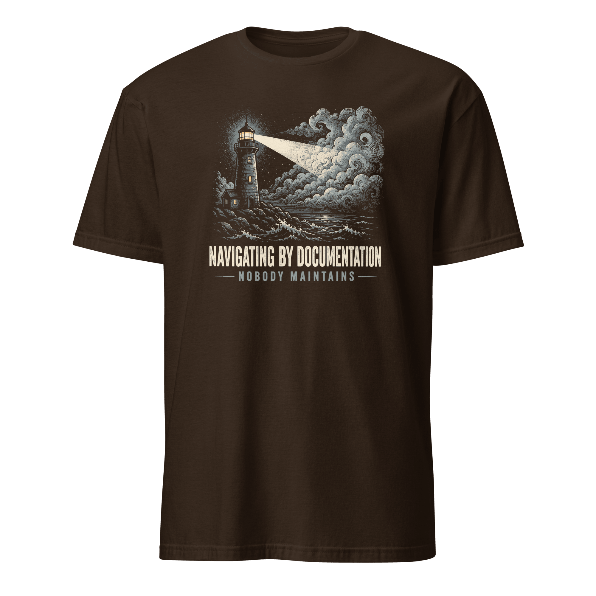 Docs Nobody Maintains code debugging full-search Navigating by Documentation Nobody Maintains - Developer T-shirt - techmerch.io