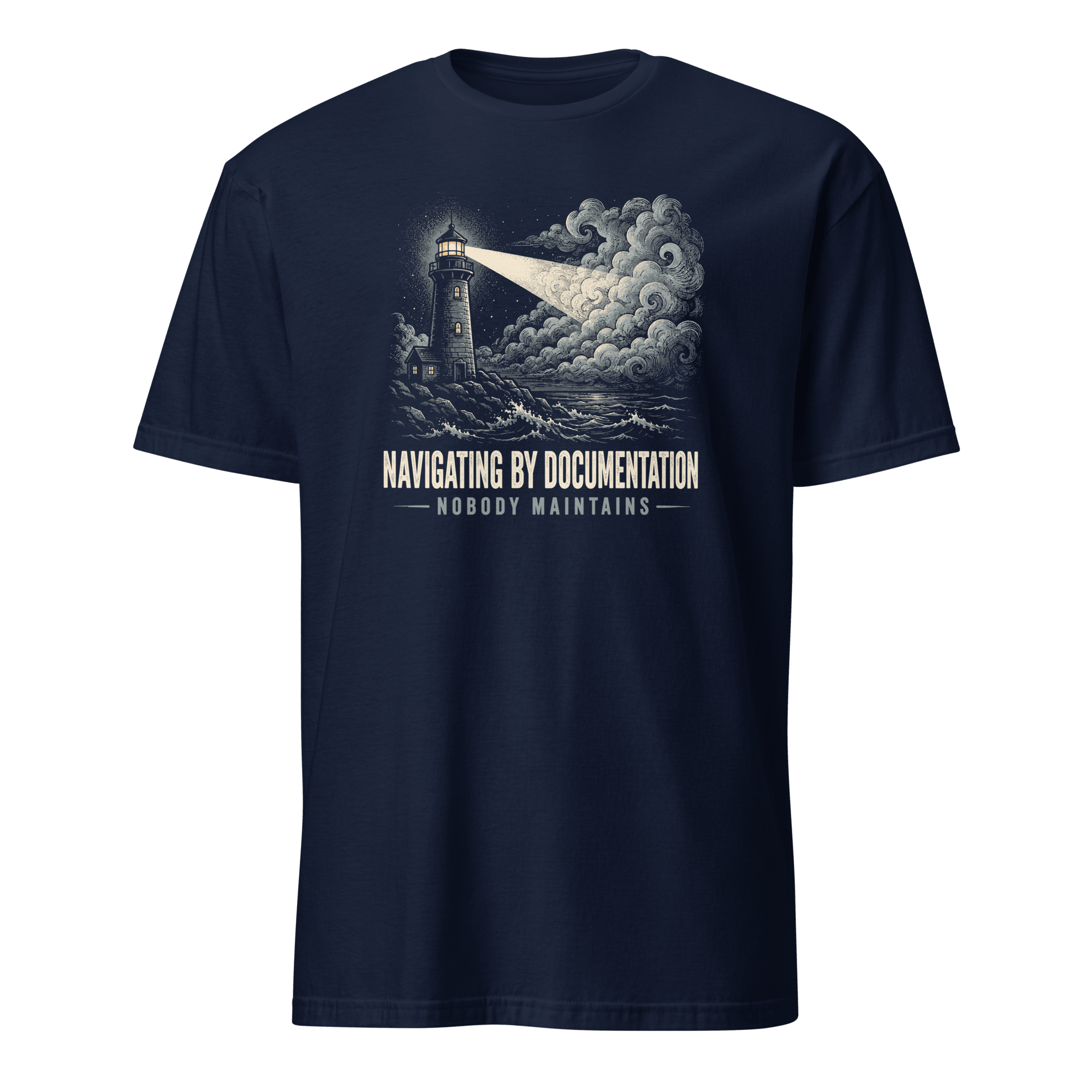 Docs Nobody Maintains code debugging full-search Navigating by Documentation Nobody Maintains - Developer T-shirt - techmerch.io