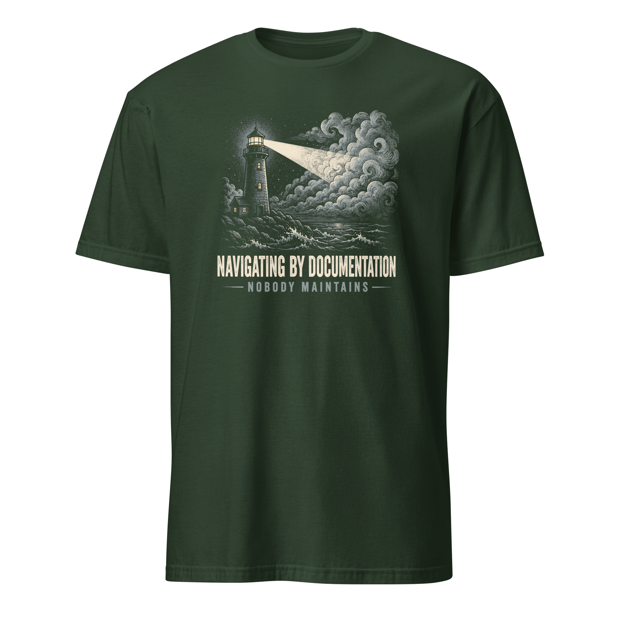 Docs Nobody Maintains code debugging full-search Navigating by Documentation Nobody Maintains - Developer T-shirt - techmerch.io