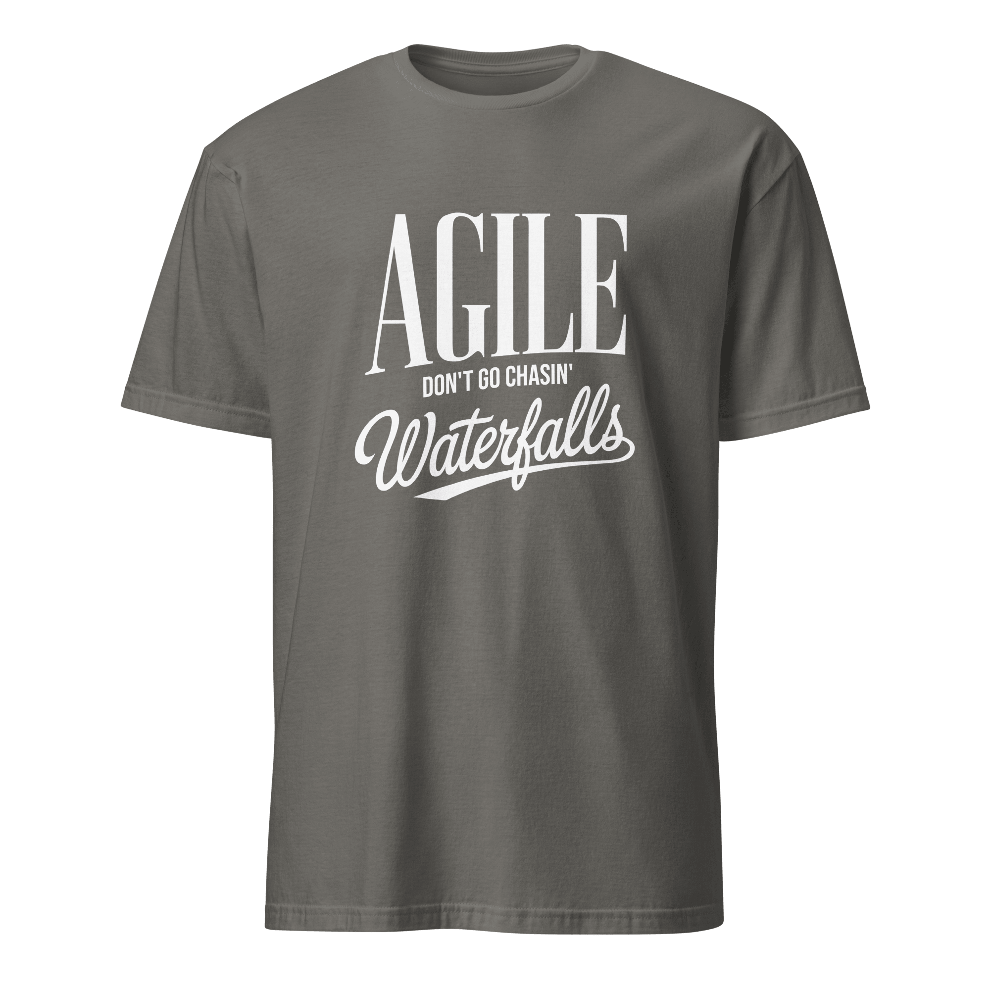 Don’t Chase Waterfalls agile full - search agile dont go chasing waterfalls minimalist - Developer T-shirt - techmerch.io
