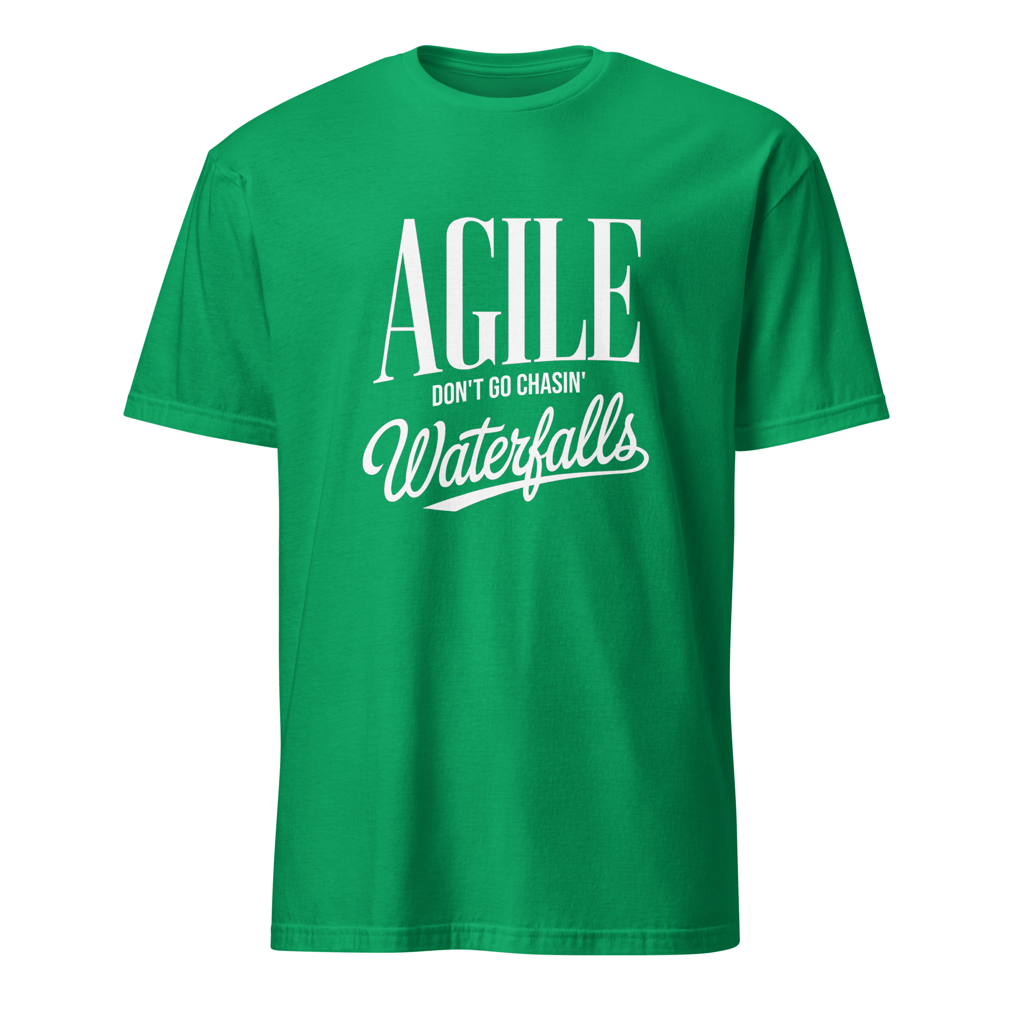 Don’t Chase Waterfalls agile full - search agile dont go chasing waterfalls minimalist - Developer T-shirt - techmerch.io