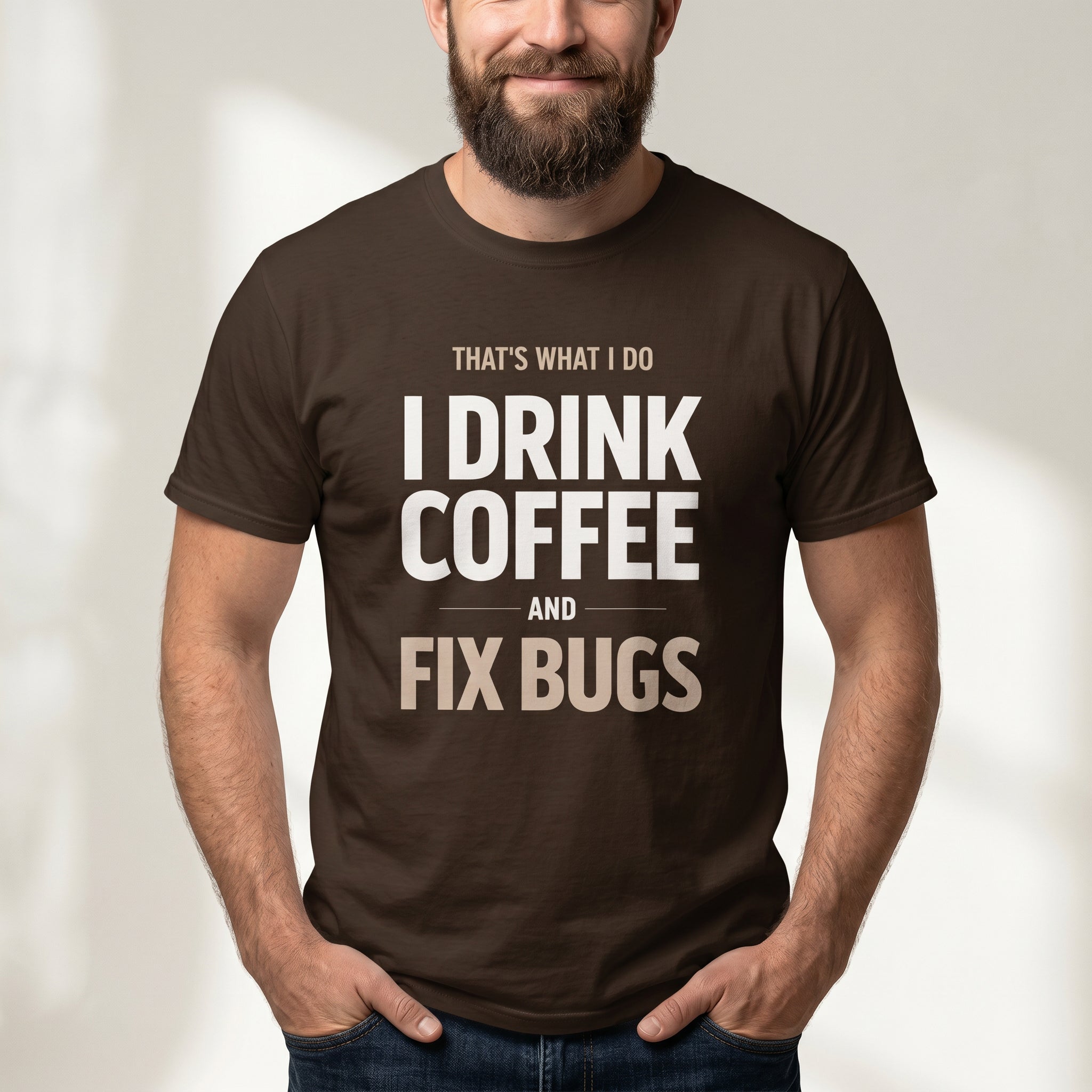 Drink Coffee Fix Bugs coffee debugging full - search thats what i do drink coffee and fix bugs - Developer T-shirt - techmerch.io