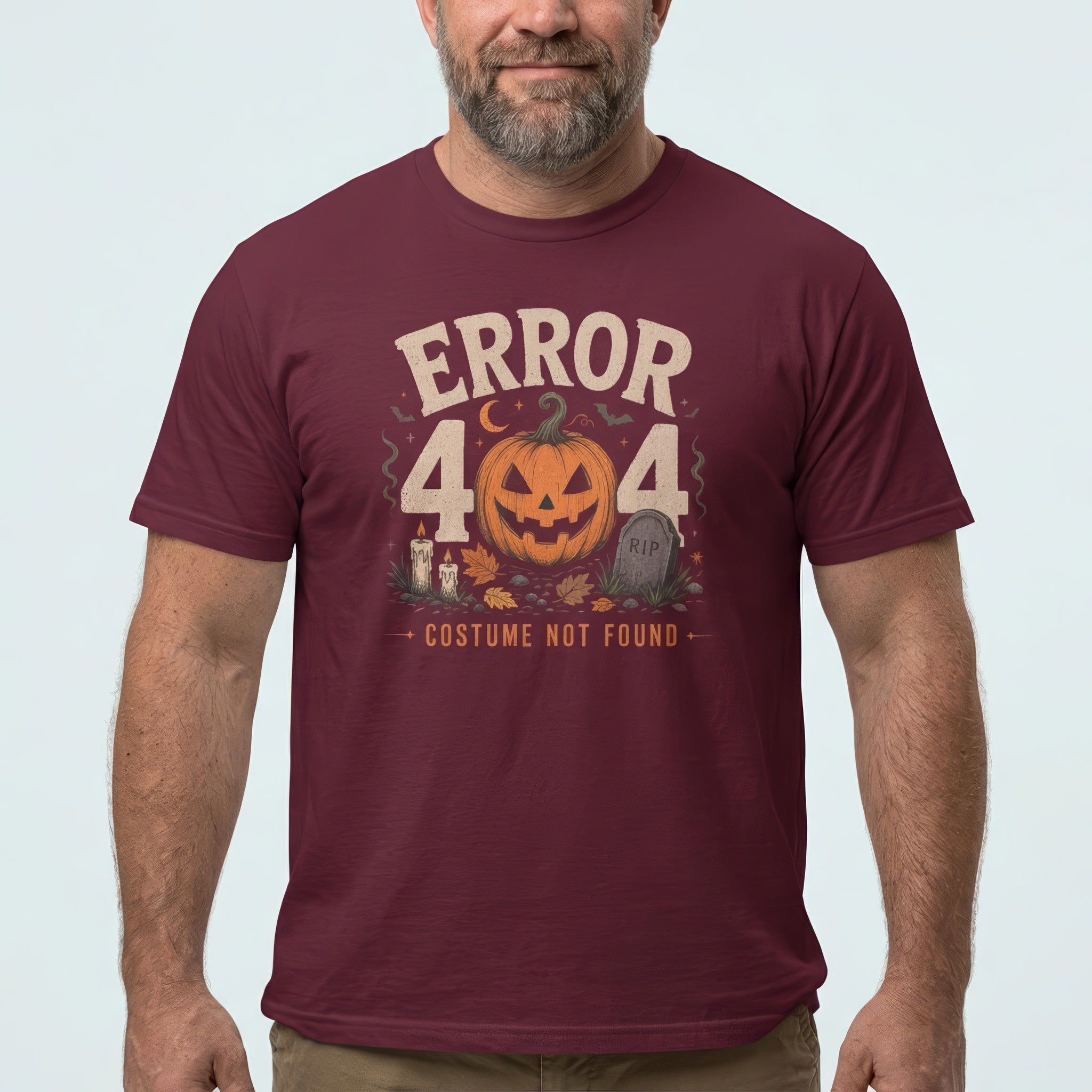 Error 404 Costume Not Found cartoon full-search Error 404 Costume Not Found halloween - Developer T-shirt - techmerch.io