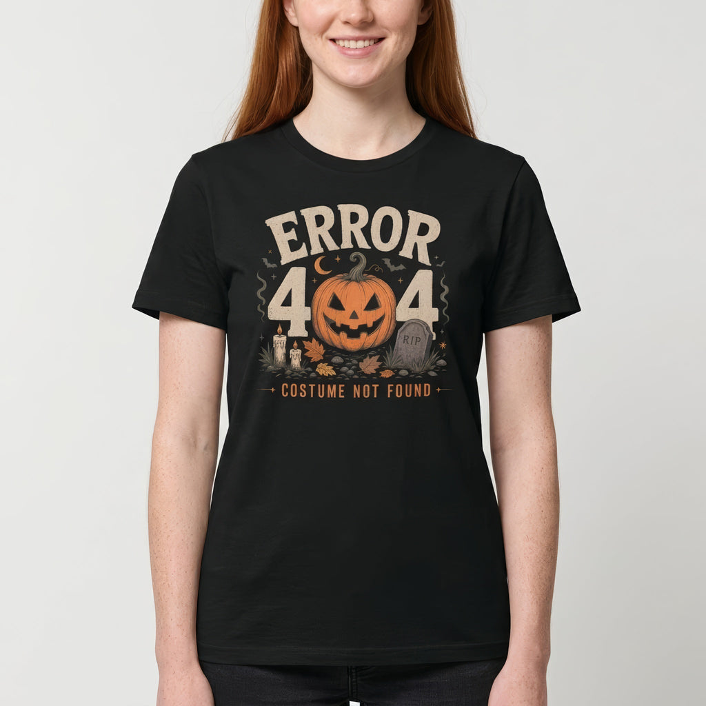 Error 404 Costume Not Found cartoon full-search Error 404 Costume Not Found halloween - Developer T-shirt - techmerch.io