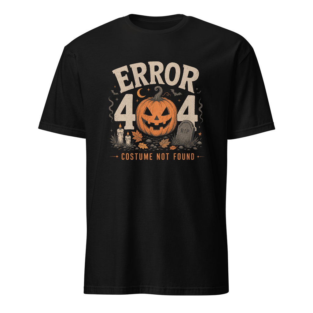 Error 404 Costume Not Found cartoon full-search Error 404 Costume Not Found halloween - Developer T-shirt - techmerch.io