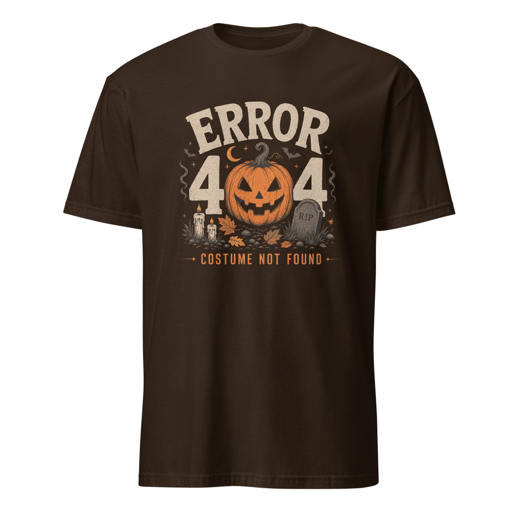 Error 404 Costume Not Found cartoon full-search Error 404 Costume Not Found halloween - Developer T-shirt - techmerch.io
