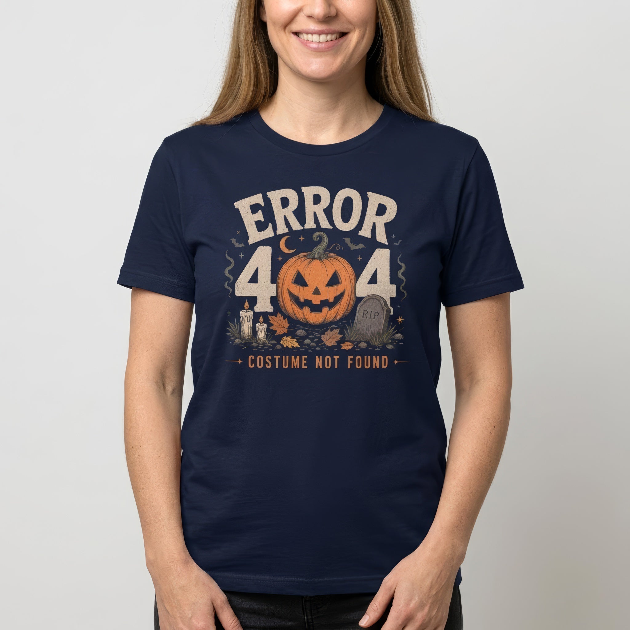 Error 404 Costume Not Found cartoon full-search Error 404 Costume Not Found halloween - Developer T-shirt - techmerch.io