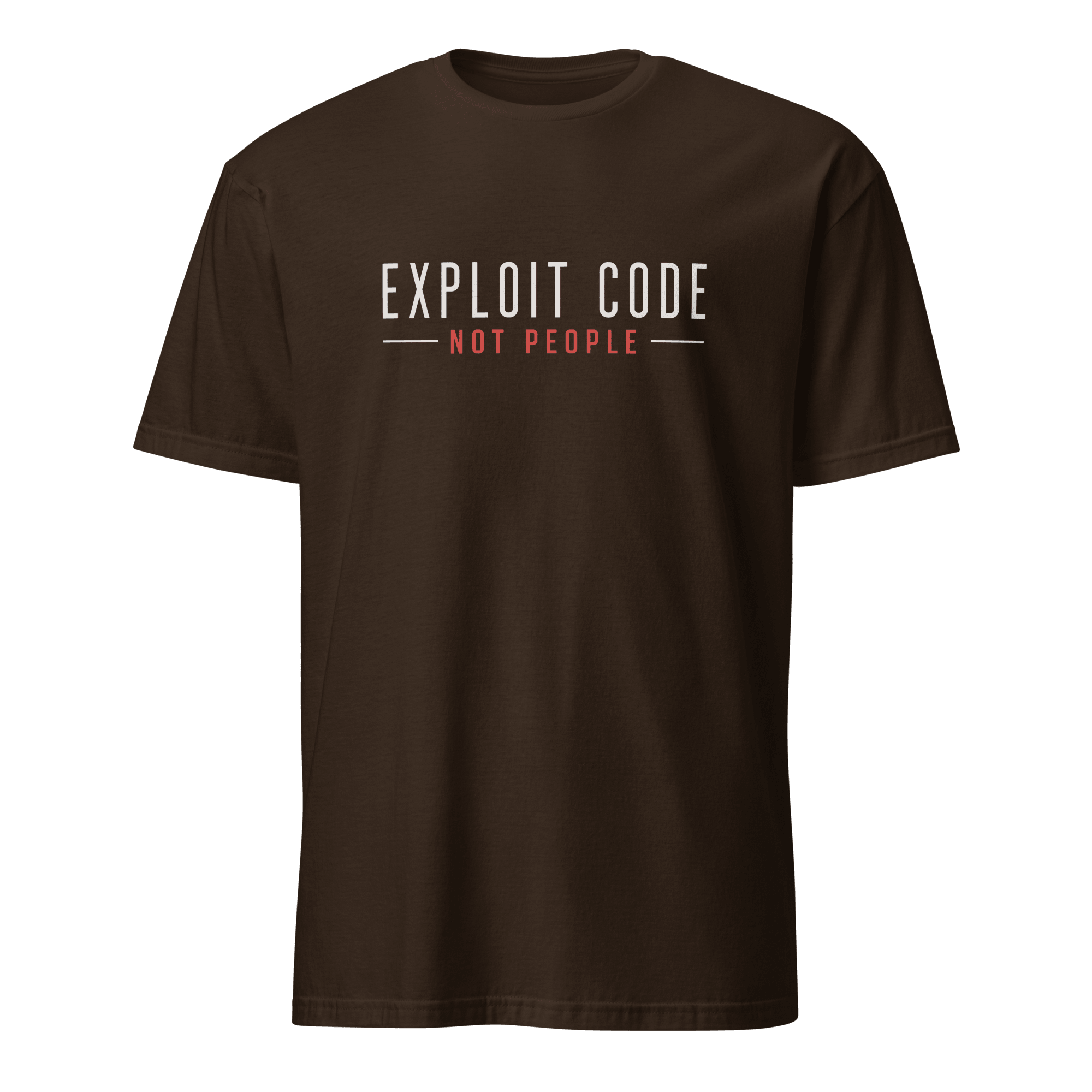 Exploit Code Not People security statement - Developer T-shirt - techmerch.io
