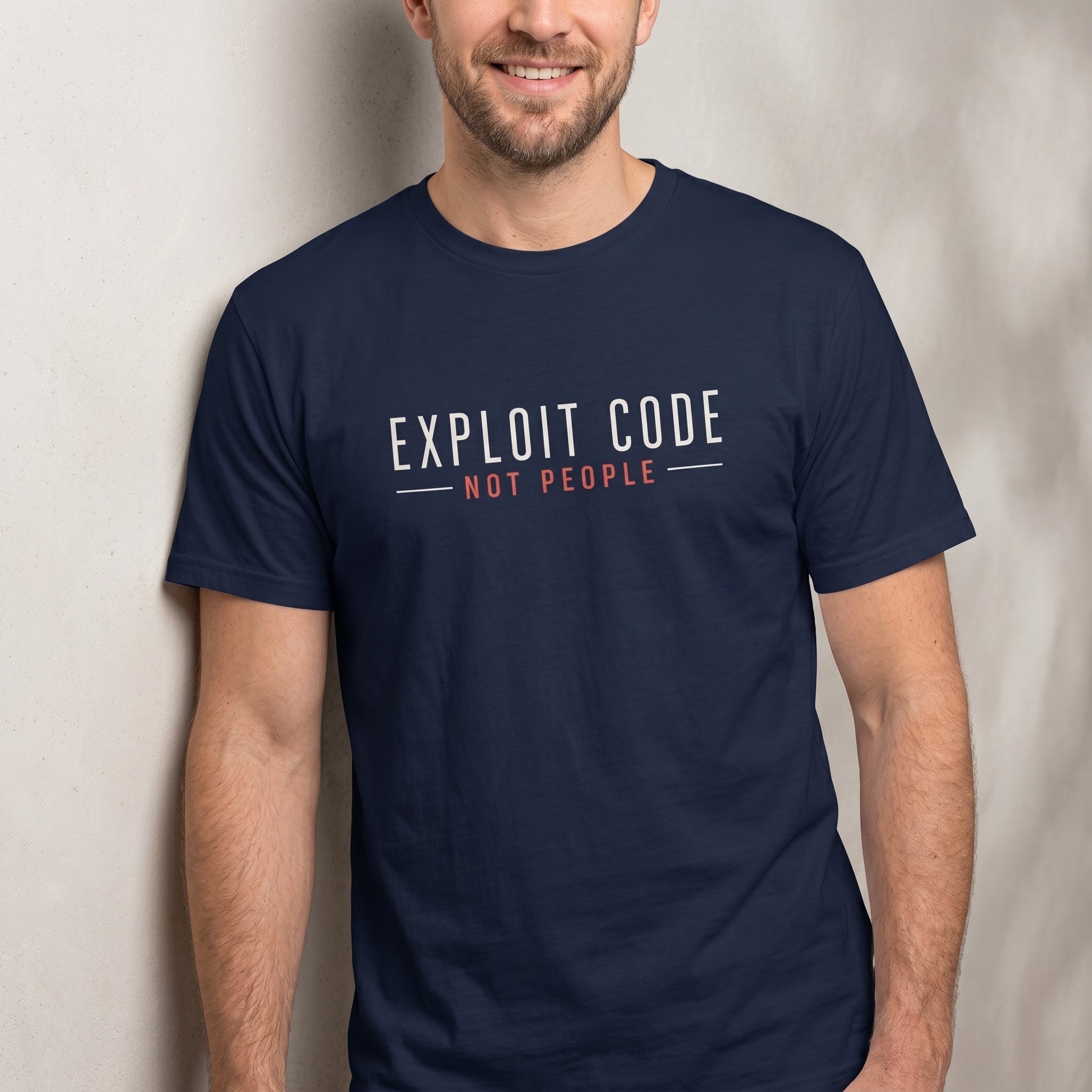 Exploit Code Not People security statement - Developer T-shirt - techmerch.io