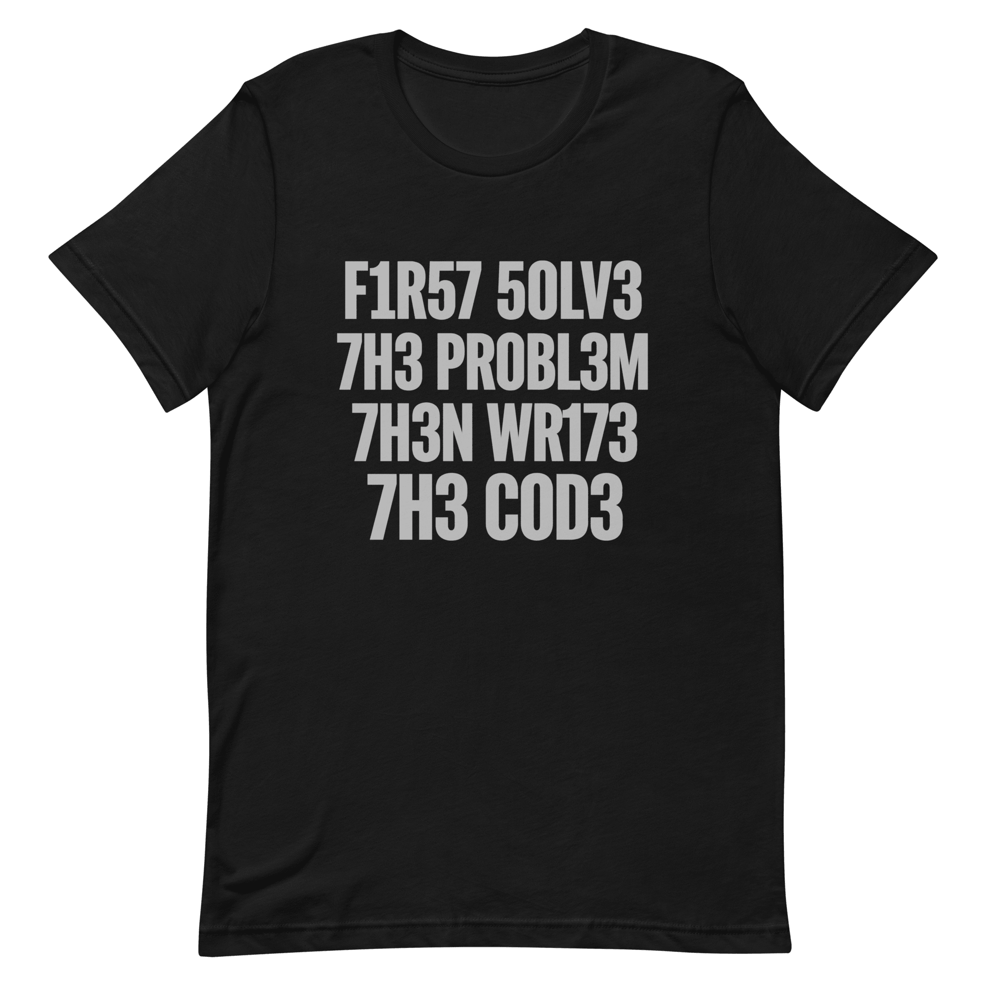 F1r57 50lv3 7h3 Pr0bl3m code debugging full - search f1r57 50lv3 7h3 pr0bl3m 7h3n wr173 7h3 c0d3 - Developer T-shirt - techmerch.io