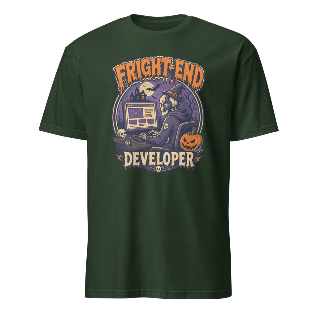 Fright-End Developer cartoon frontend full-search FrightEnd Developer - Developer T-shirt - techmerch.io