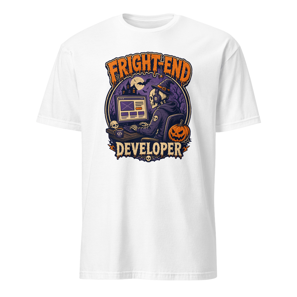 Fright-End Developer cartoon frontend full-search FrightEnd Developer - Developer T-shirt - techmerch.io