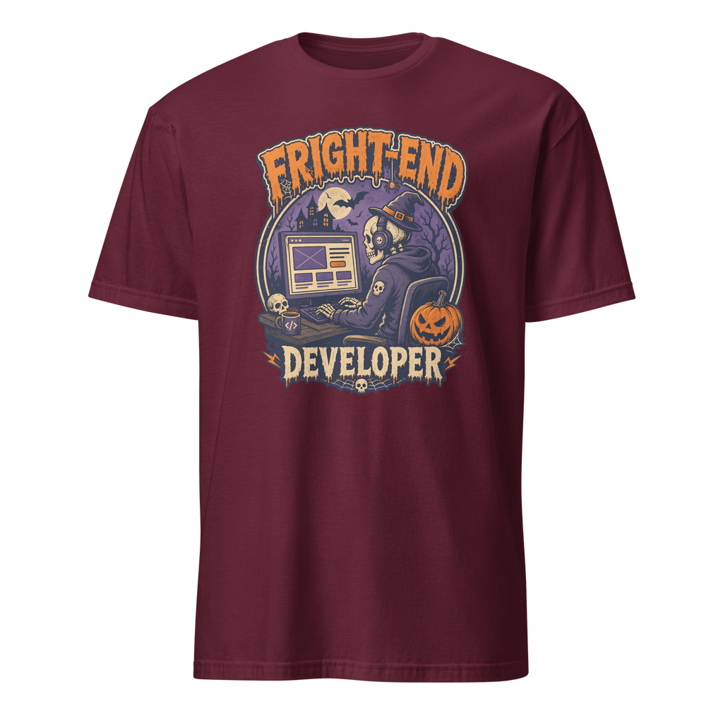 Fright-End Developer cartoon frontend full-search FrightEnd Developer - Developer T-shirt - techmerch.io