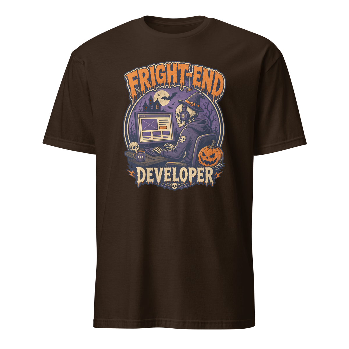 Fright-End Developer cartoon frontend full-search FrightEnd Developer - Developer T-shirt - techmerch.io