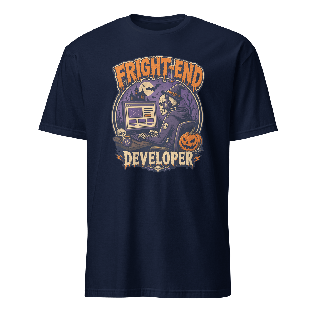 Fright-End Developer cartoon frontend full-search FrightEnd Developer - Developer T-shirt - techmerch.io