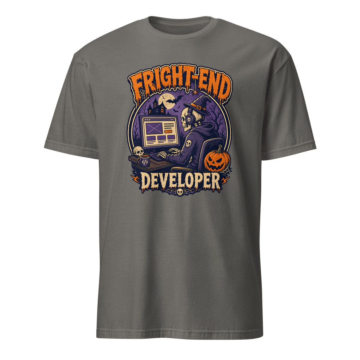 Fright-End Developer cartoon frontend full-search FrightEnd Developer - Developer T-shirt - techmerch.io