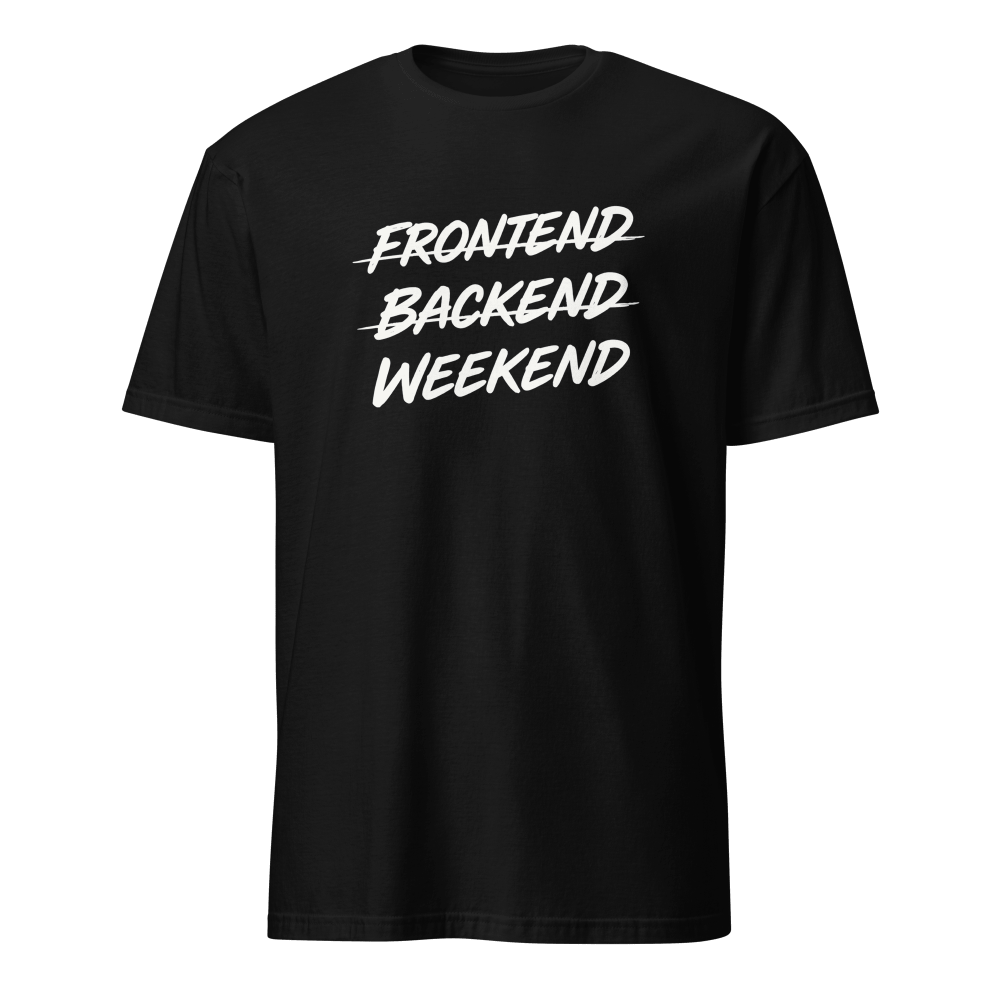 Frontend Backend Wknd full-search frontend backend weekend fullstack statement - Developer T-shirt - techmerch.io