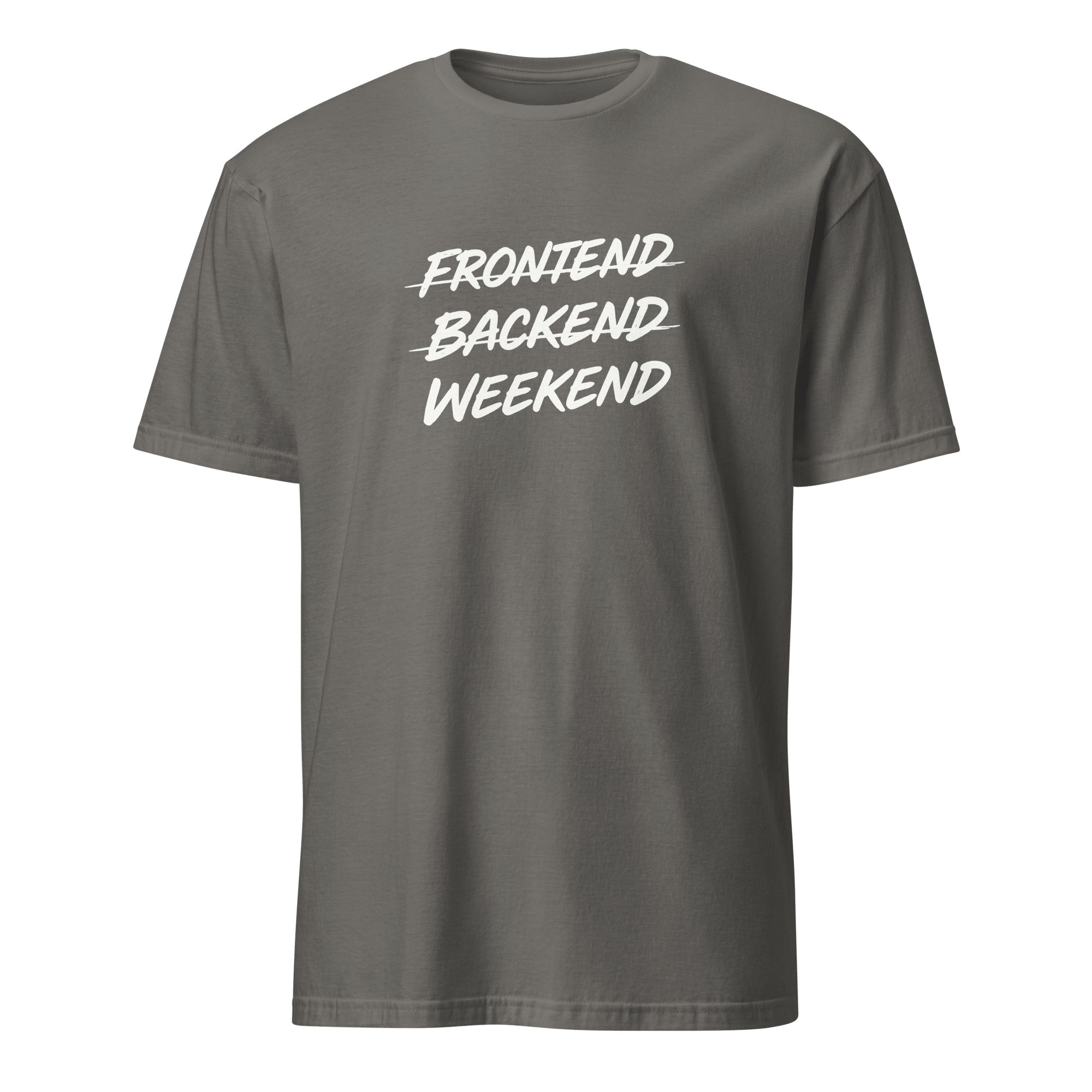 Frontend Backend Wknd full-search frontend backend weekend fullstack statement - Developer T-shirt - techmerch.io