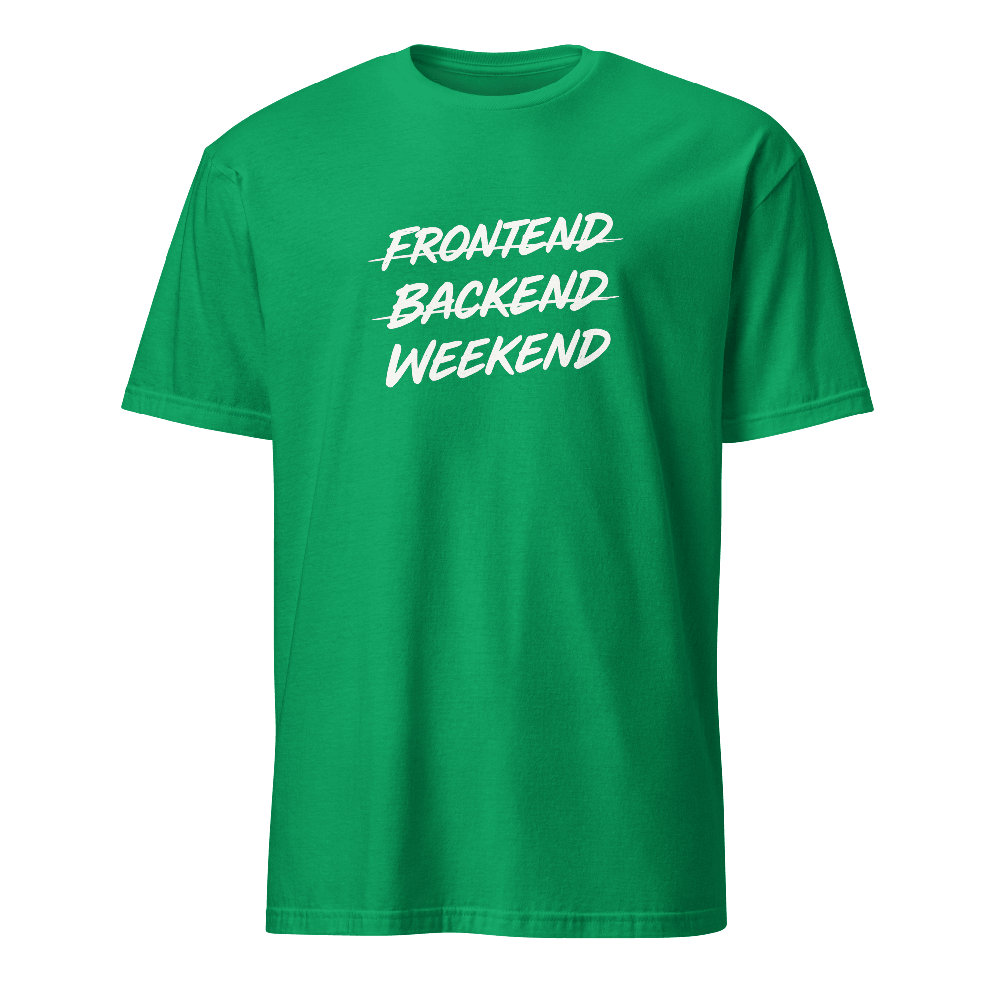 Frontend Backend Wknd full-search frontend backend weekend fullstack statement - Developer T-shirt - techmerch.io