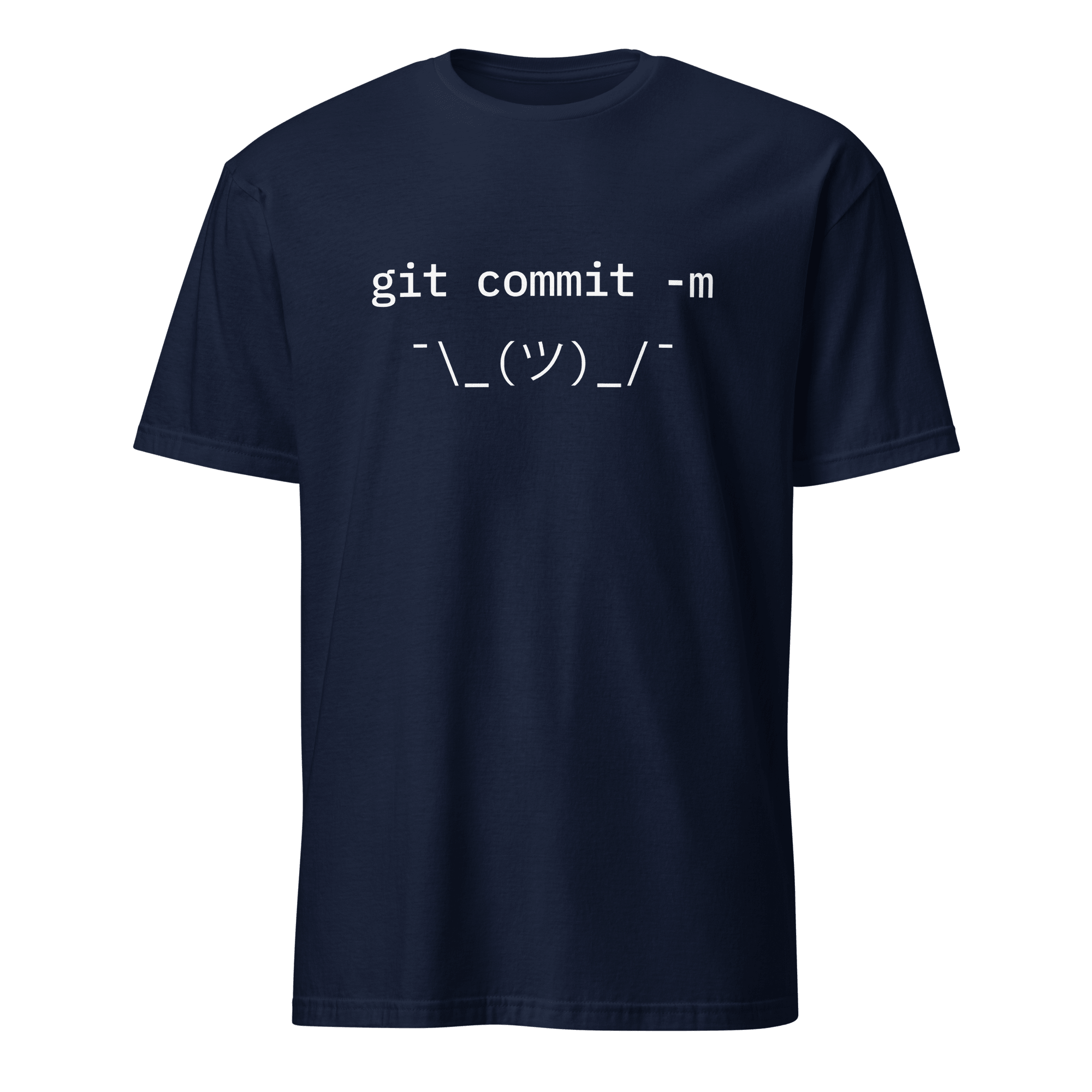 Git Commit Shrug code full - search git commit m git - Developer T-shirt - techmerch.io